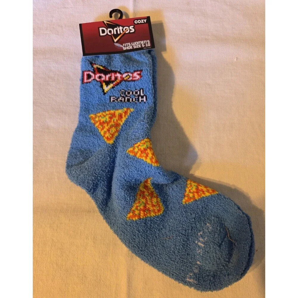New Doritos Cool Ranch Soft Socks Size 5-10
